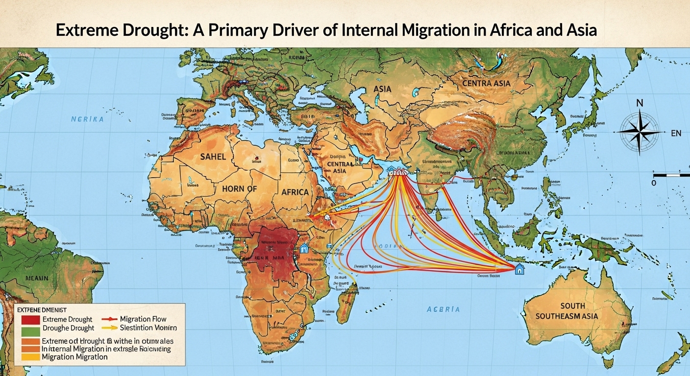 Kekeringan Ekstrem: Pendorong Utama Migrasi Internal di Afrika dan Asia